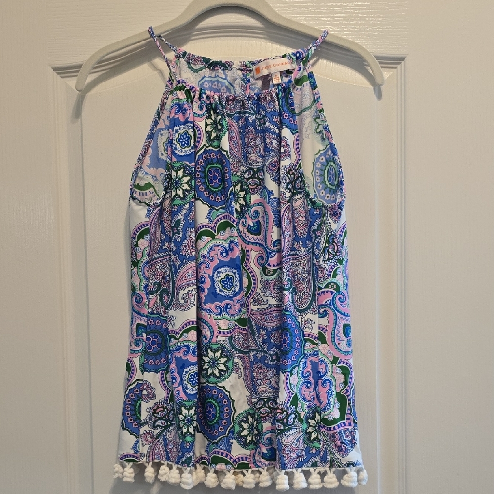 Jude Connally Blue and Purple Halter Sundress